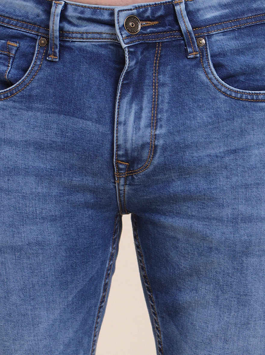 Light Blue Washed Slim Fit Jeans | JadeBlue