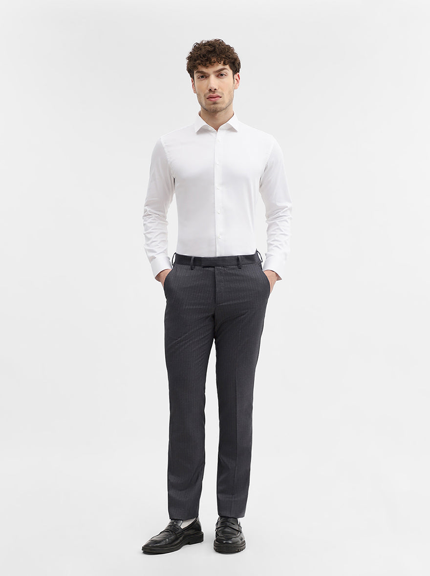 White Solid Slim Fit Party Wear Shirt | Wyre