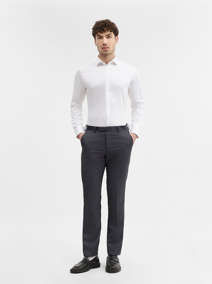 White Solid Slim Fit Party Wear Shirt | Wyre