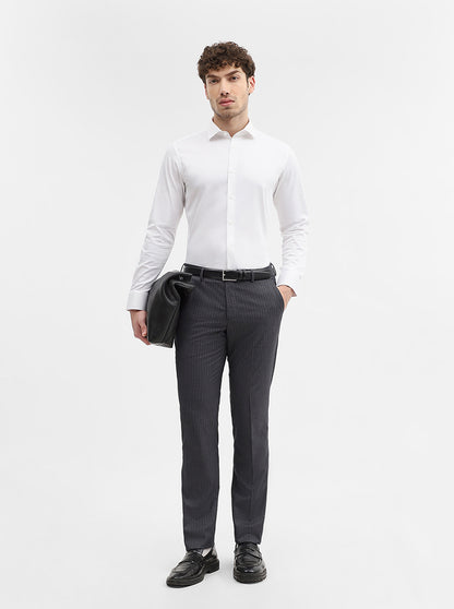 White Solid Slim Fit Party Wear Shirt | Wyre