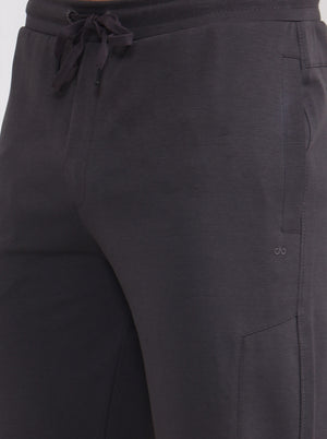 Steel Grey Solid Slim Fit Track Pant | JadeBlue