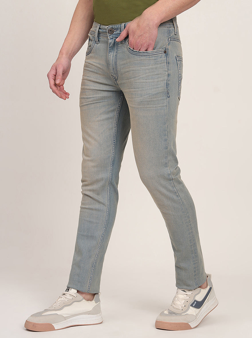 Light Blue Washed Slim Fit Jeans | JadeBlue