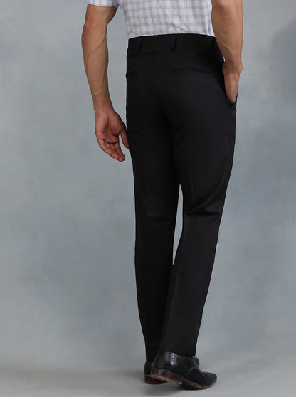 Coffee Brown Solid Super Slim Fit Formal Trouser | Greenfibre