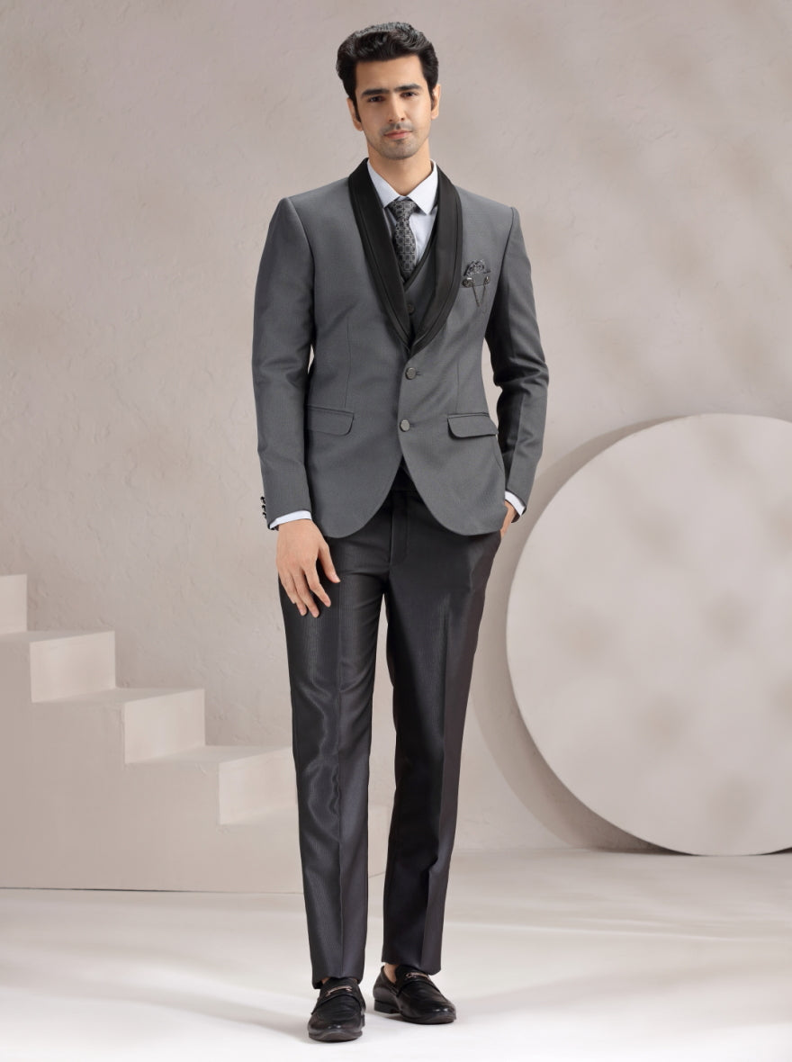 Dark Grey Solid Suit | JadeBlue