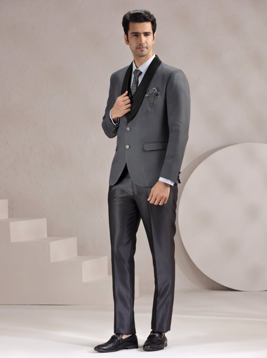 Dark Grey Solid Suit | JadeBlue