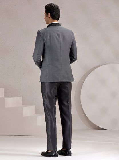 Dark Grey Solid Suit | JadeBlue