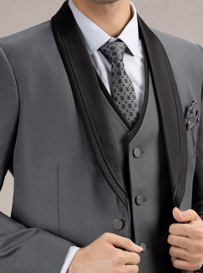 Dark Grey Solid Suit | JadeBlue
