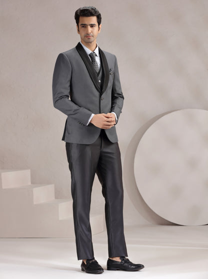 Dark Grey Solid Suit | JadeBlue