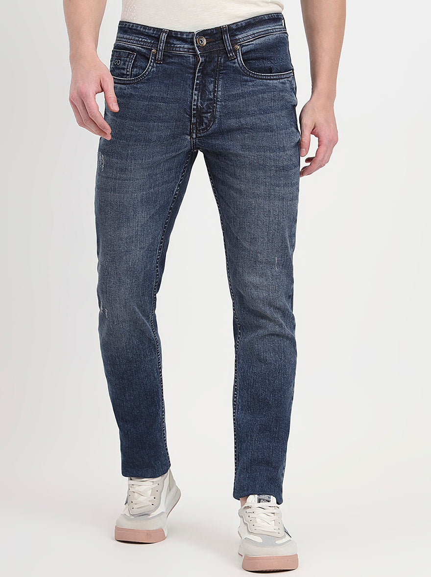 Rivera Blue Washed Slim Fit Jeans | JadeBlue