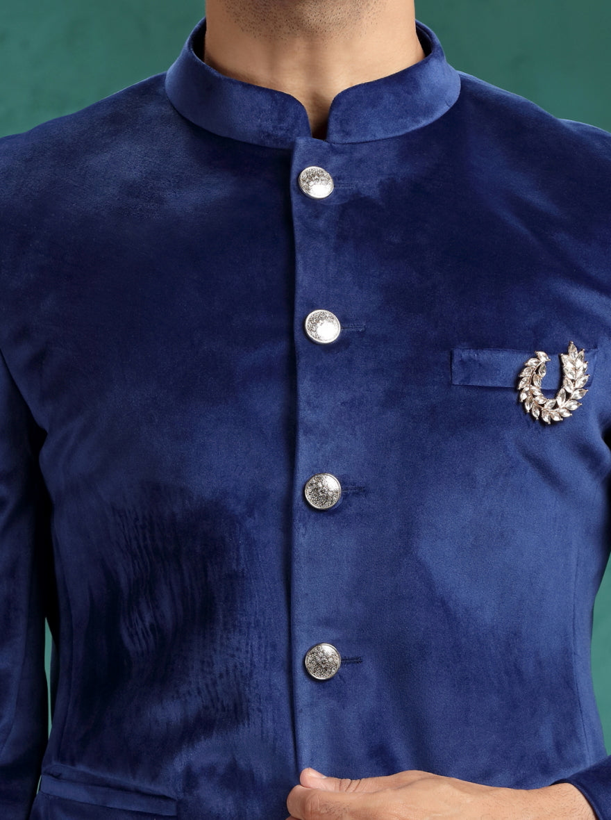 Light Blue Solid Jodhpuri Suit | JadeBlue