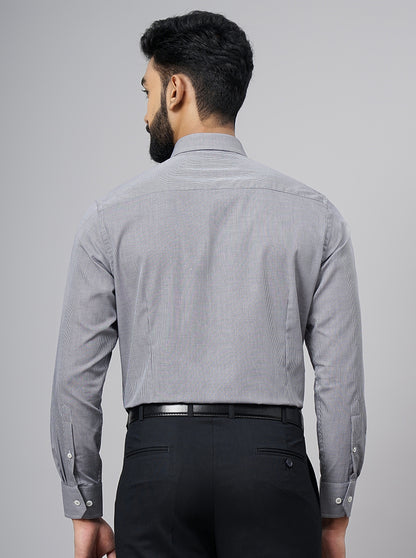 Black Checked Slim Fit Formal Shirt | JadeBlue Super Luxe