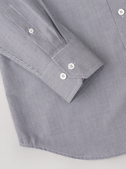 Black Checked Slim Fit Formal Shirt | JadeBlue Super Luxe
