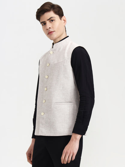Fawn Solid  Modi Jacket | JadeBlue