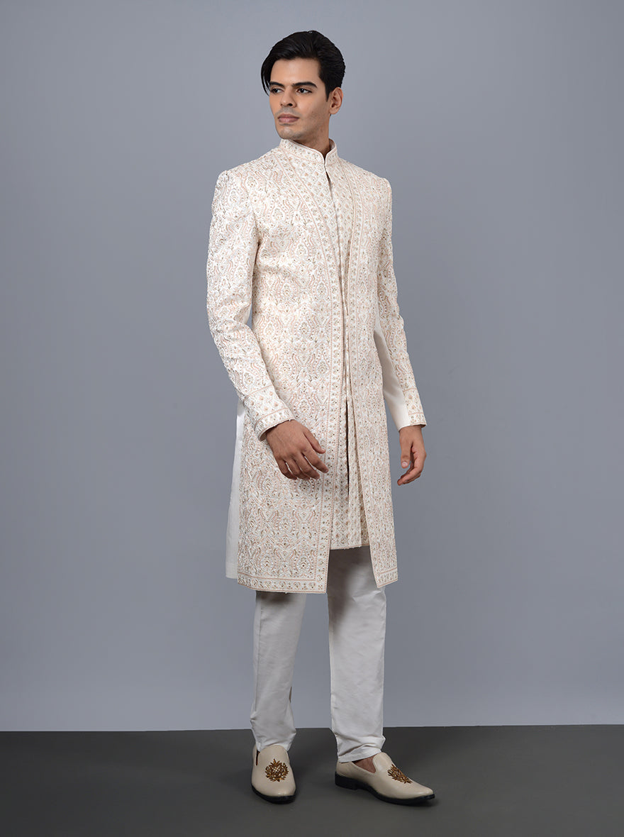 Cream Sherwani | Azania