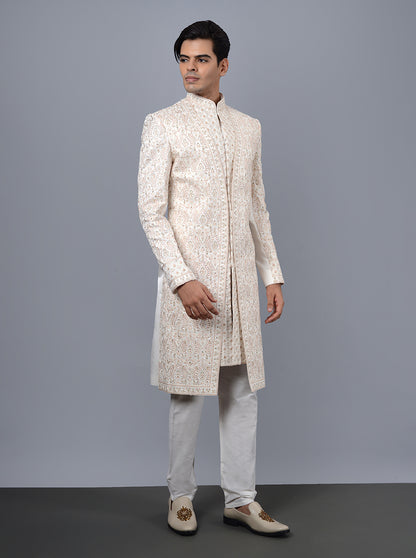 Cream Sherwani | Azania