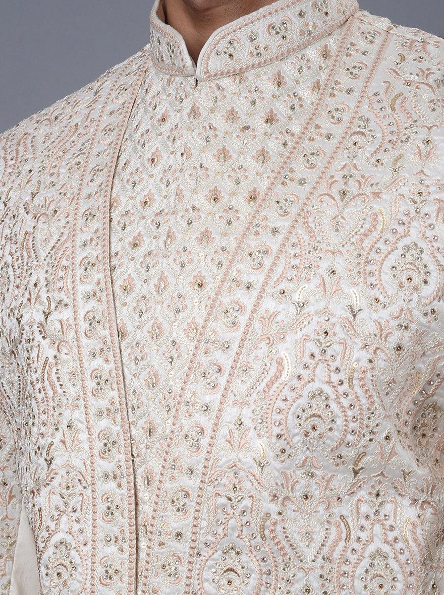 Cream Sherwani | Azania
