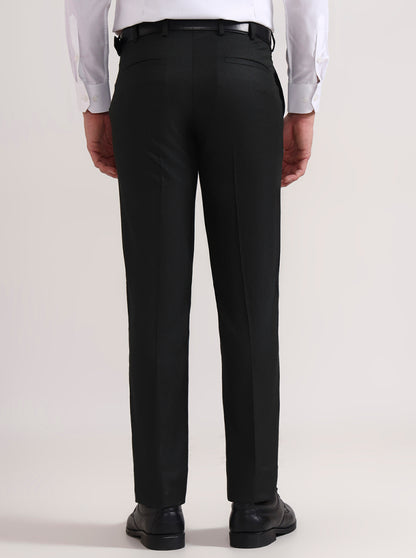 Green Solid Slim Fit Formal Trouser | Greenfibre