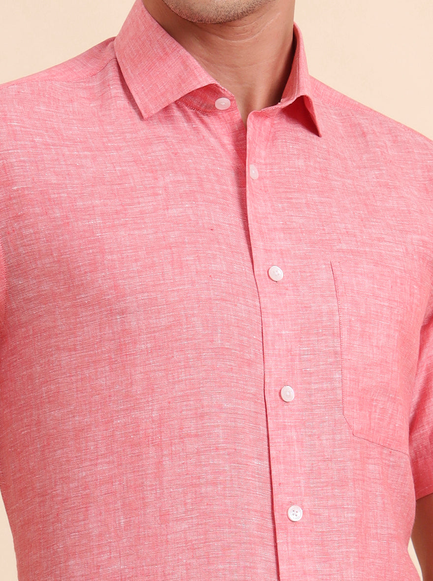 Red Solid Regular Fit Formal Shirt | JadeBlue