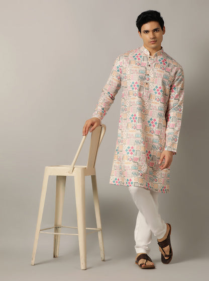 Multi Printed Kurta | The Kurta Company