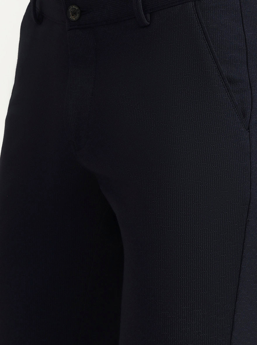 Blue Solid Slim Fit Club Wear Trouser | Wyre