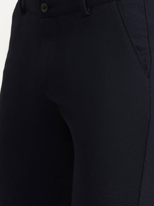 Blue Solid Slim Fit Club Wear Trouser | Wyre