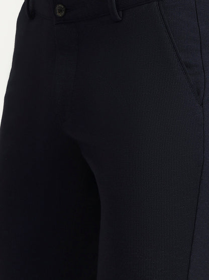 Blue Solid Slim Fit Club Wear Trouser | Wyre