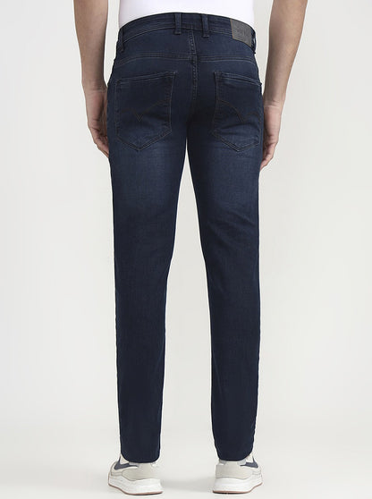 Dark Blue Washed Slim Fit Jeans | JadeBlue