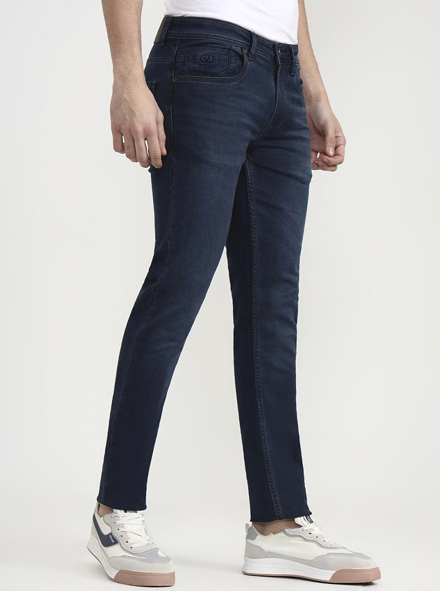 Dark Blue Washed Slim Fit Jeans | JadeBlue