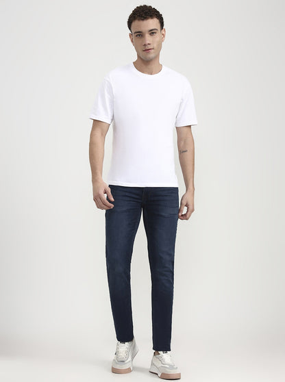 Dark Blue Washed Slim Fit Jeans | JadeBlue
