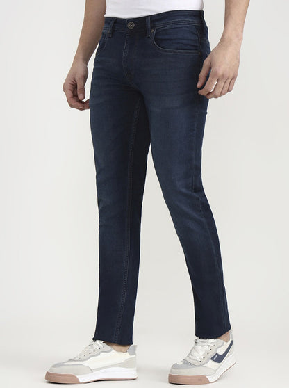 Dark Blue Washed Slim Fit Jeans | JadeBlue