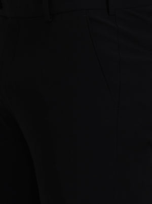 Black Solid Super Slim Fit Formal Trouser | JadeBlue Youth