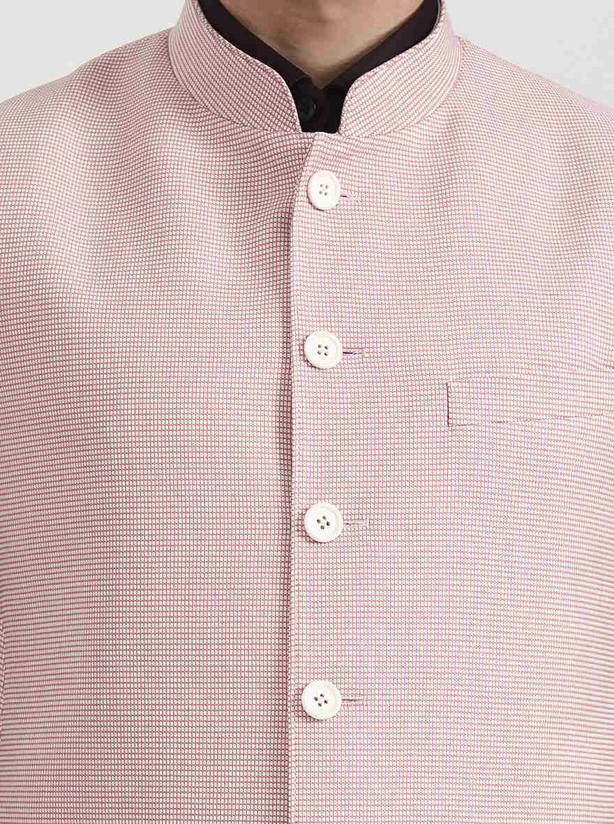 Lavender Pink Checked Modi Jacket | JadeBlue