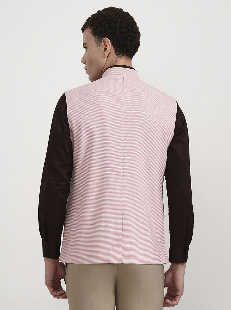 Lavender Pink Checked Modi Jacket | JadeBlue