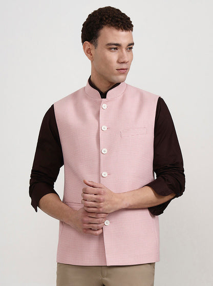 Lavender Pink Checked Modi Jacket | JadeBlue