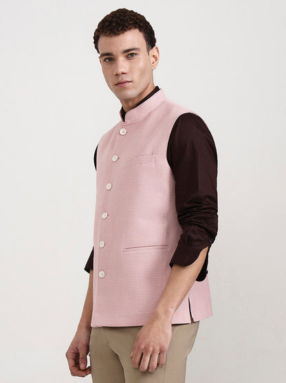 Lavender Pink Checked Modi Jacket | JadeBlue