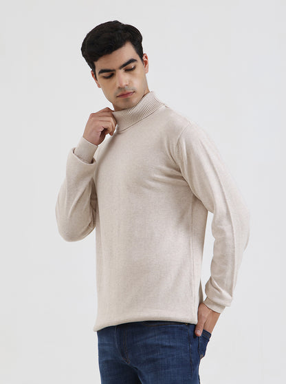 Natural Solid Slim Fit Winter T-Shirt | JadeBlue