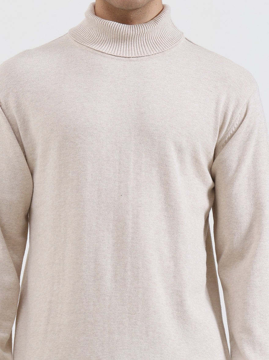 Natural Solid Slim Fit Winter T-Shirt | JadeBlue