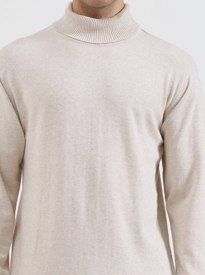 Natural Solid Slim Fit Winter T-Shirt | JadeBlue