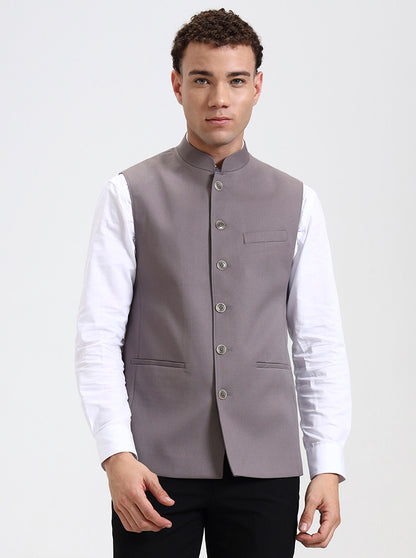 Dark Pink Solid Regular Fit Modi Jacket | JadeBlue
