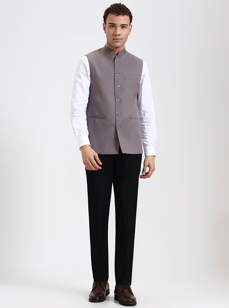 Dark Pink Solid Regular Fit Modi Jacket | JadeBlue