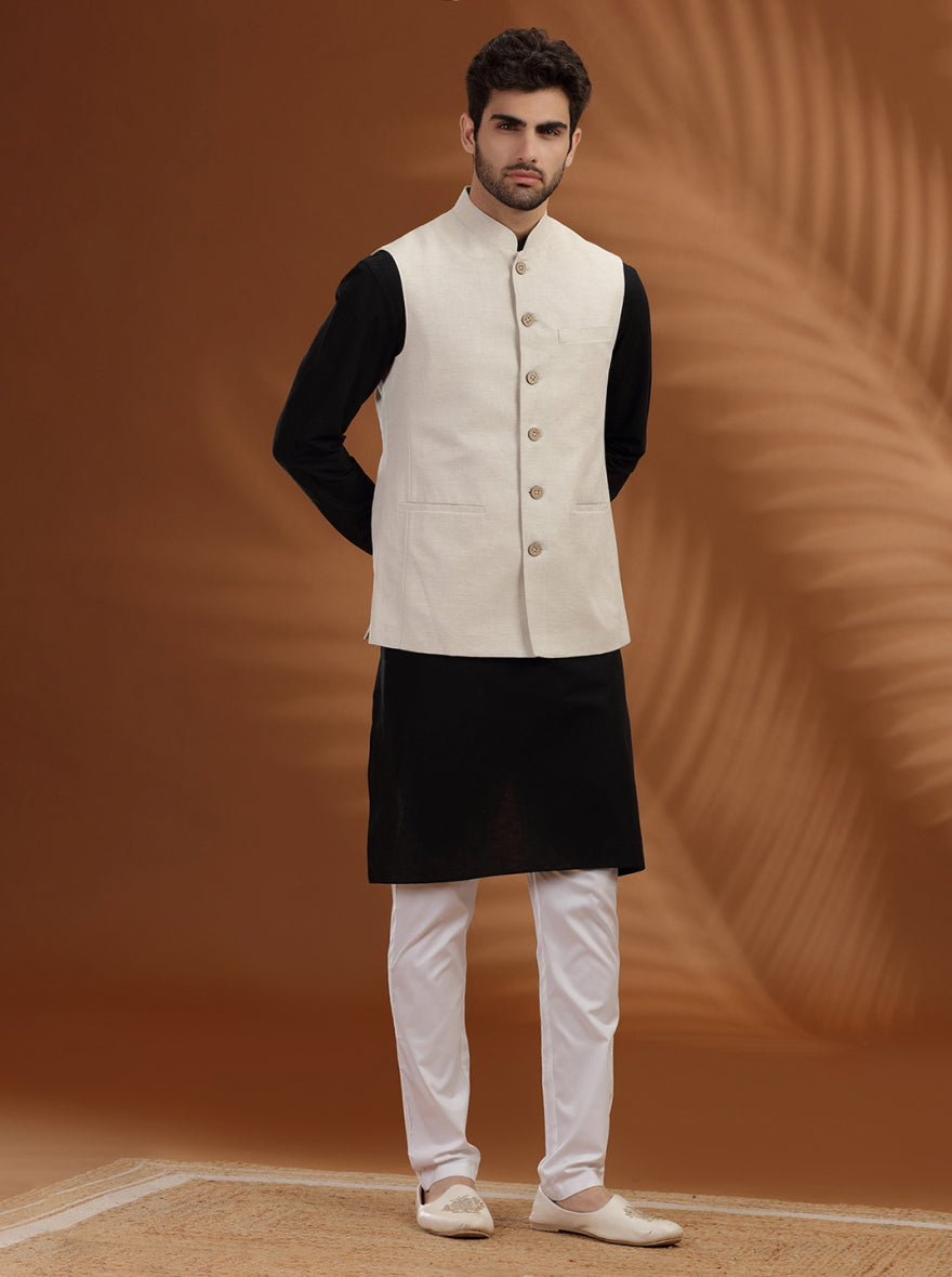 Natural Solid Modi Jacket | JadeBlue