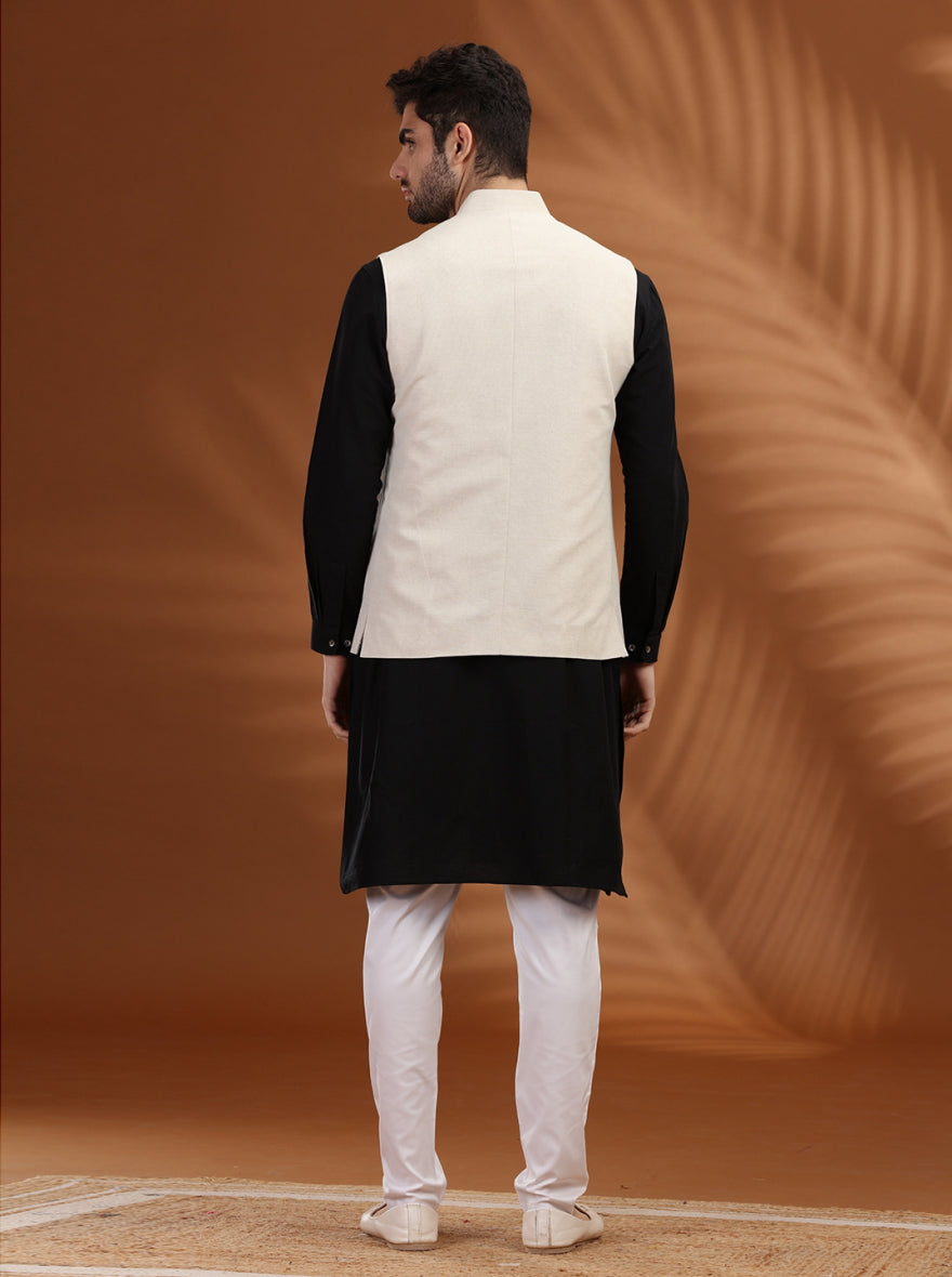 Natural Solid Modi Jacket | JadeBlue