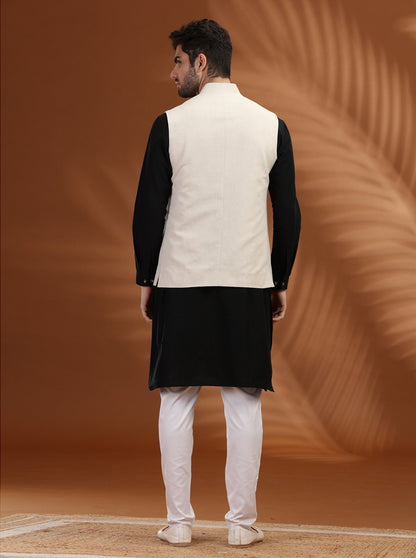Natural Solid Modi Jacket | JadeBlue