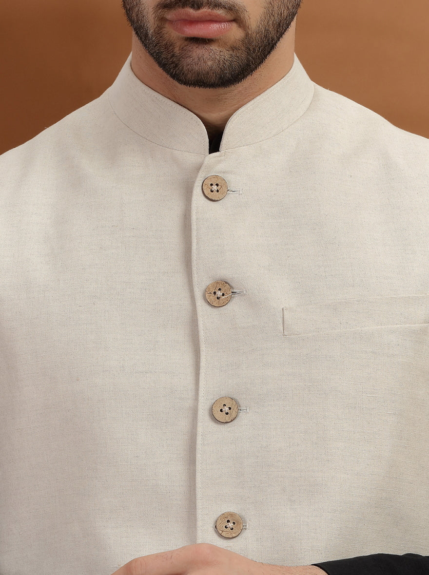 Natural Solid Modi Jacket | JadeBlue