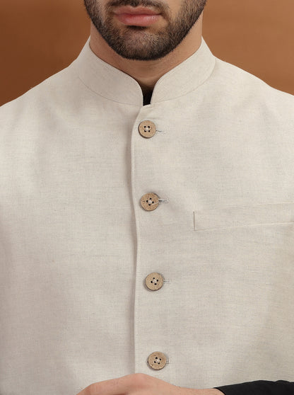 Natural Solid Modi Jacket | JadeBlue
