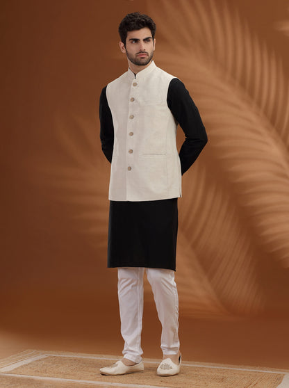 Natural Solid Modi Jacket | JadeBlue
