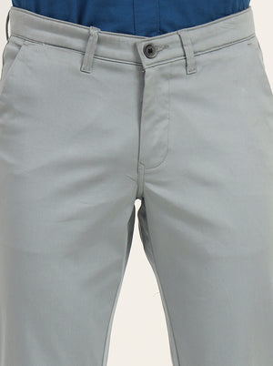 Light Green Solid Neo Fit Casual Trouser | Greenfibre