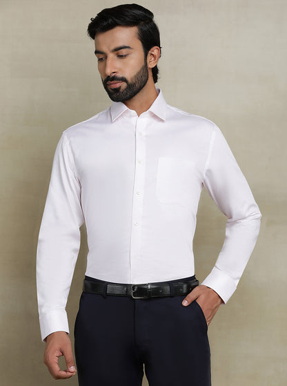 White Checked Regular Fit Formal Shirt | JadeBlue