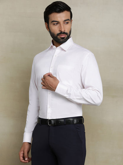 White Checked Regular Fit Formal Shirt | JadeBlue