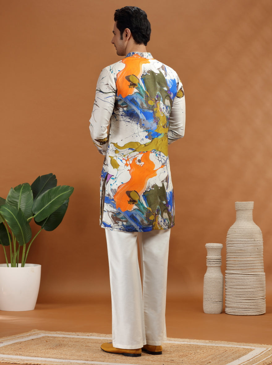 Cream Embroidered Kurta | TULA